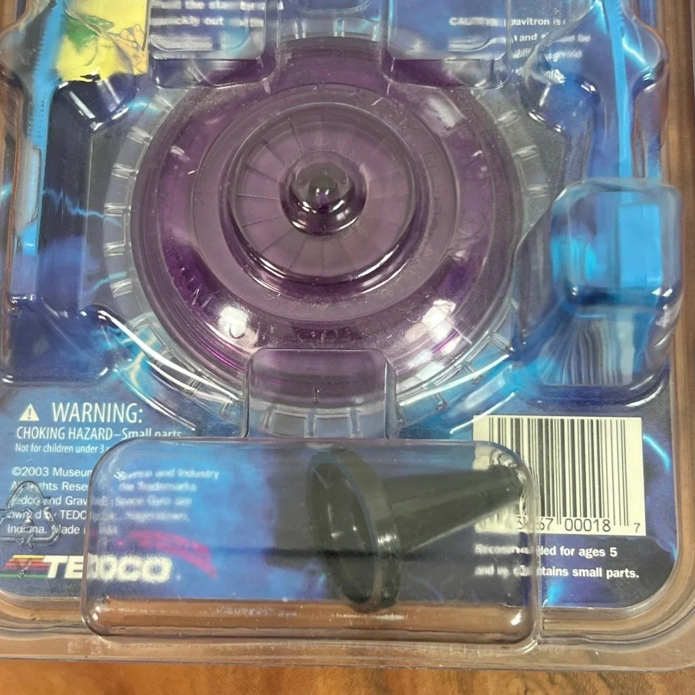 Museum of Science and Industry Gravitron Space Gyro Purple Spinning Toy Tedco
